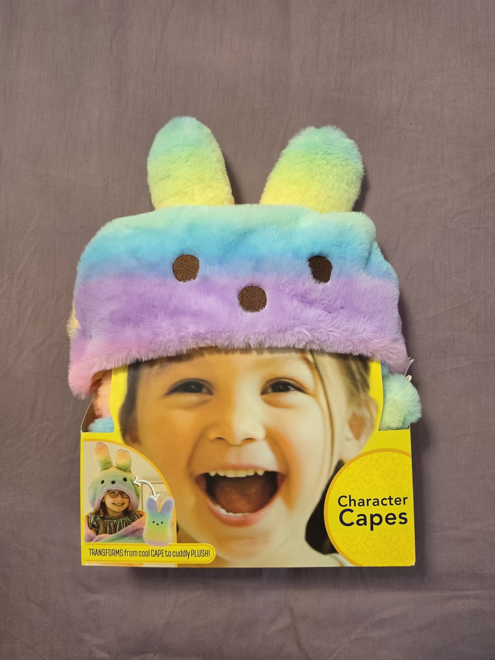 Kids Easter Rainbow Peeps Wearable Hooded Blanket Fuzzy Super Soft Warm Cozy